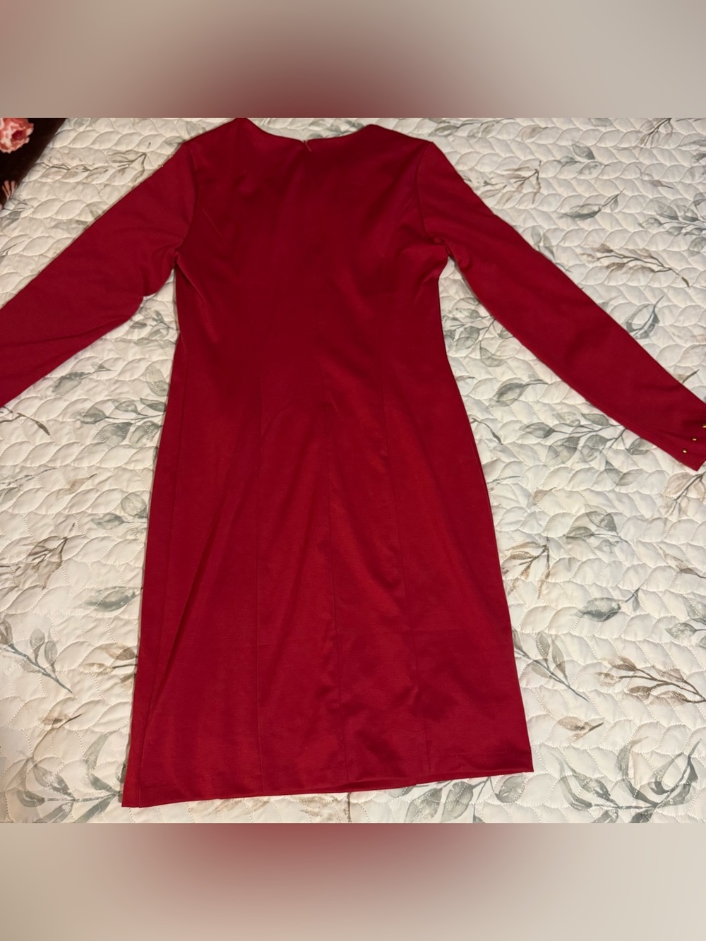 NWT VENUS Red Studded Accent Zipper Sleeve Sheath Dress Size 8 - Picture 10 of 10